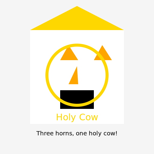 Holy Cow with Three Horns - DrawGPT