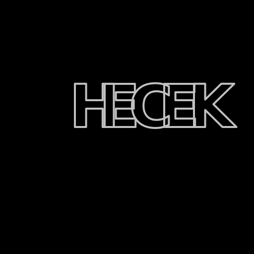 Steel HECEK on Black Background - DrawGPT