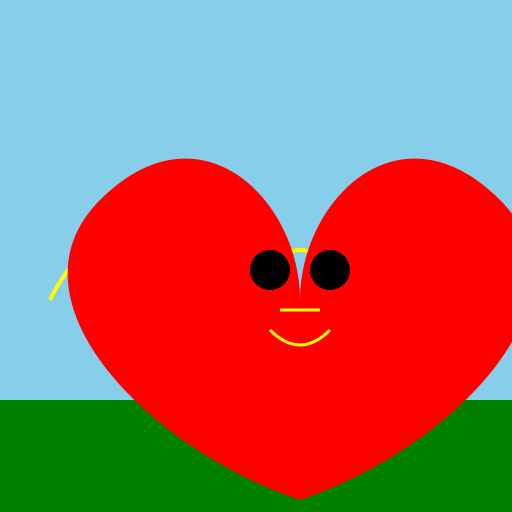 Seven Arched Bridge with Red Heart and Silhouette of a Couple - DrawGPT