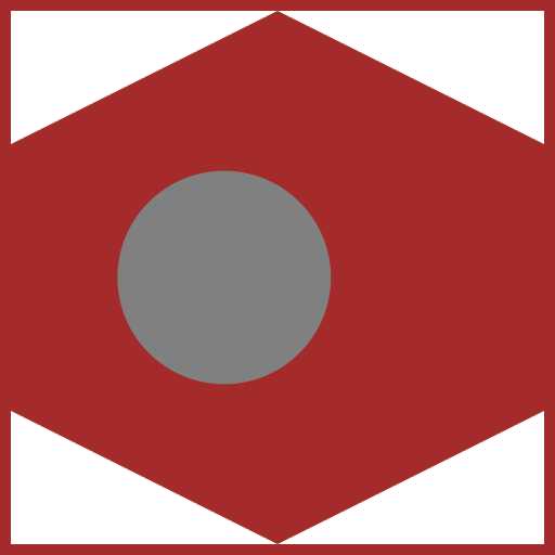 Shiny Hexagon Game Item with Small Rock - DrawGPT