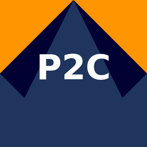 P2C with Abstract Dark Blue and Orange Shapes - DrawGPT