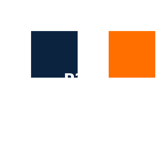 Cool Logo with Dark Blue and Orange Shapes with P2C Written in the Middle - DrawGPT