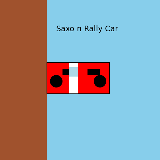 Saxo n Rally Car Peeking Behind a Corner - DrawGPT