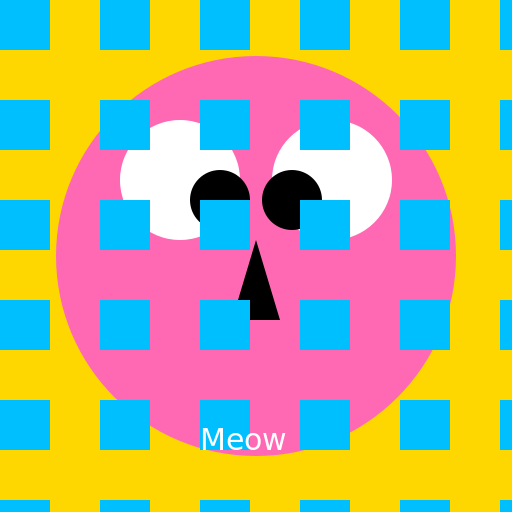Geometric Cat Face - DrawGPT