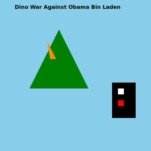 Dino War Against Obama Bin Laden - DrawGPT