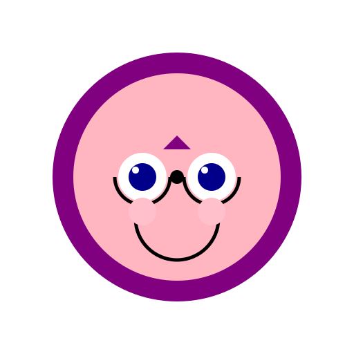 Anime Girl with Cute Purple Hair and Glasses - DrawGPT