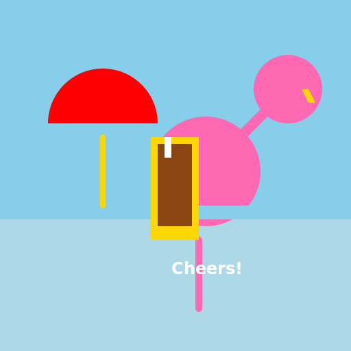 Flamingo in the Pool - DrawGPT