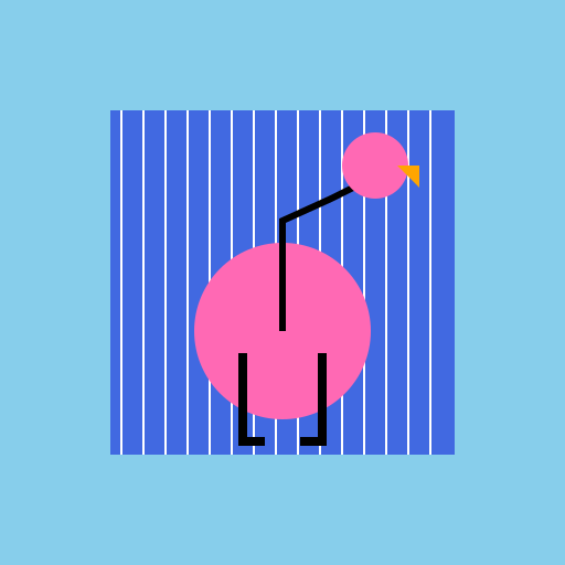 Flamingo in the Pool - DrawGPT