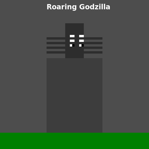 Roaring Godzilla - DrawGPT