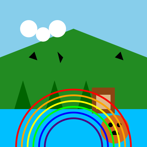 Cartoonish Scene of the Pacific Northwest - DrawGPT
