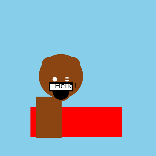 Bear with a Cell Phone in a Car - DrawGPT