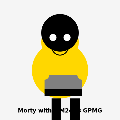 Morty with a M240B GPMG - DrawGPT