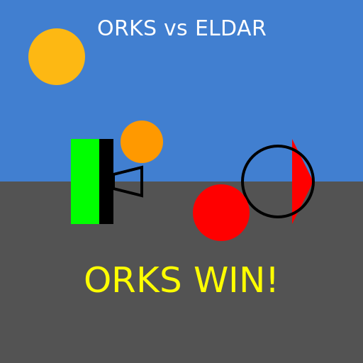 Orks vs Eldar - DrawGPT