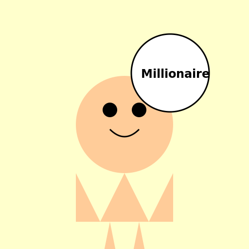 Thinking About Becoming a Millionaire - DrawGPT
