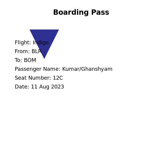 Indigo Flight BLR to BOM - DrawGPT