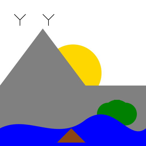 Happy Pixel Art Landscape - DrawGPT
