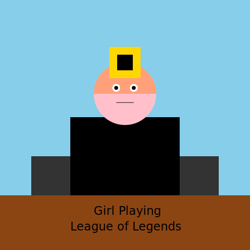 Girl Playing League of Legends - DrawGPT
