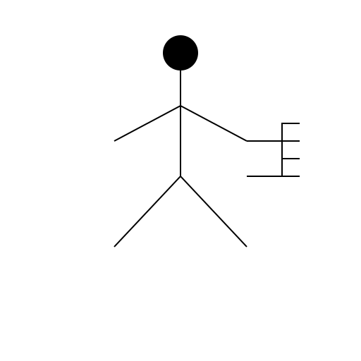Stick Figure Waving High Five - DrawGPT