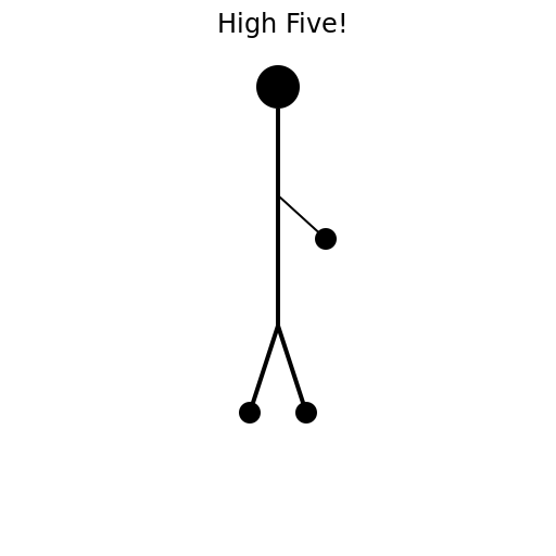 STICK FIGURE WAVING HIGH FIVE - DrawGPT