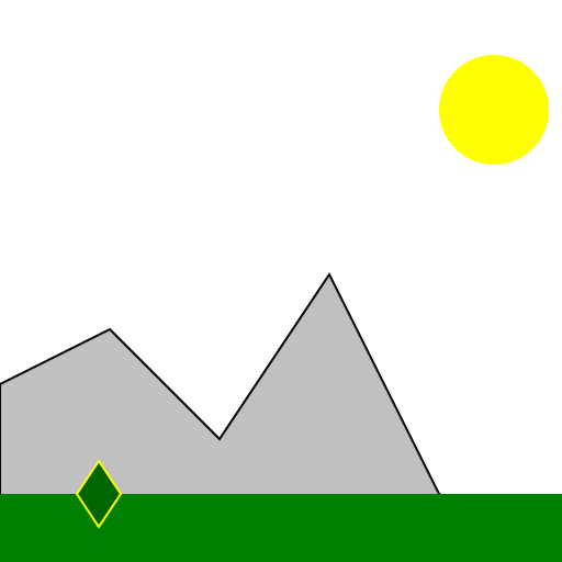 Mountain with Increasing Peaks - DrawGPT