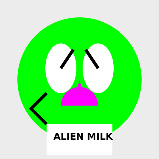 An alien milk carton - DrawGPT