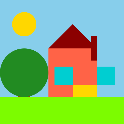House with a Tree - DrawGPT