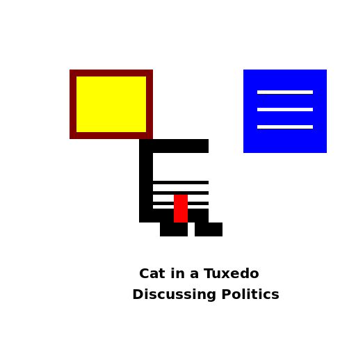 A Sophisticated Feline's Political Tea Party - DrawGPT