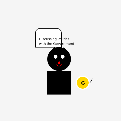 A Cat in a Tuxedo Sipping Tea and Discussing Politics with the Government - DrawGPT