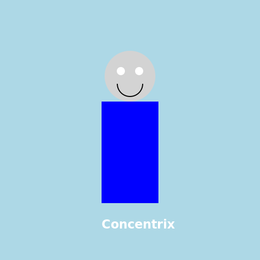Male with Blue T-Shirt and Concentrix Logo - DrawGPT