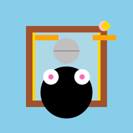 A cat staring in the window - DrawGPT