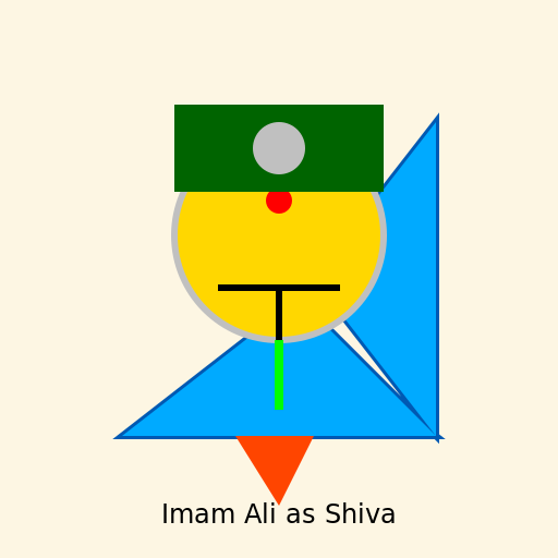 Imam Ali as Shiva - A Fusion of Faiths - DrawGPT