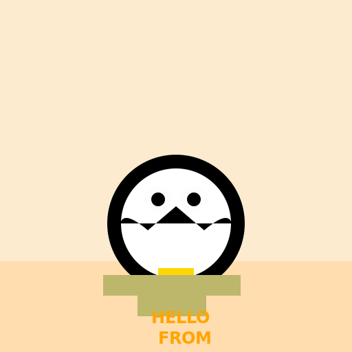 Penguin in the Desert - DrawGPT