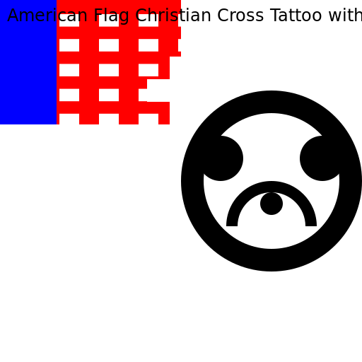 American Flag Christian Cross Tattoo with Doberman - DrawGPT