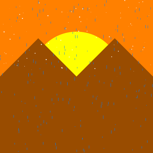 Sunset with Raining Stars - DrawGPT
