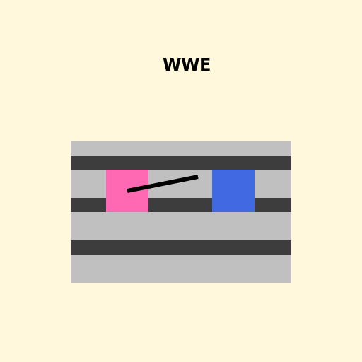 Livvy Dunne and Angel Reese Wrestling in WWE - DrawGPT