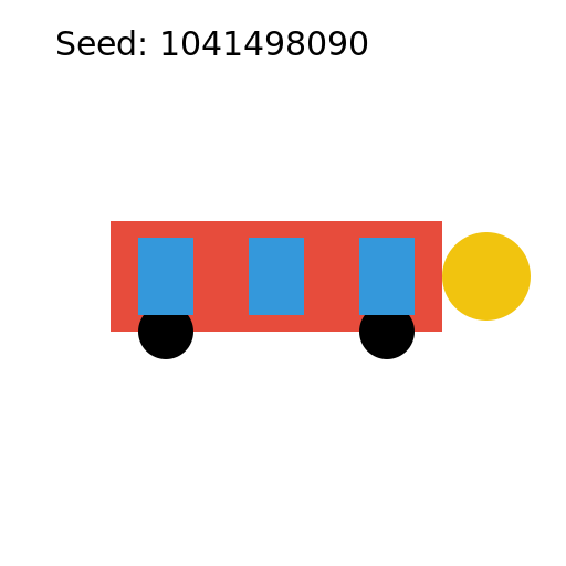 New Train with Tennis Ball (From BFDI) and Seed Number 1041498090 - DrawGPT