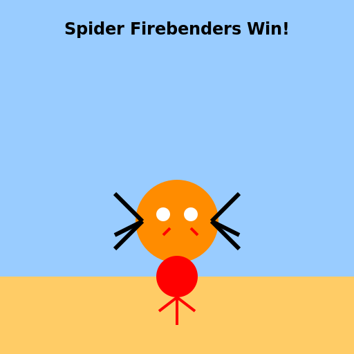 The Spider Firebenders Win - DrawGPT