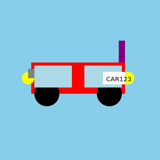 Colorful Car - DrawGPT