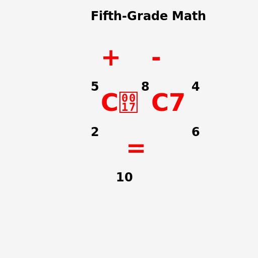 Front of a Fifth-Grade Math Binder - DrawGPT