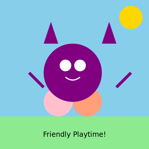 Friendly Playtime with Mischievous Mascot - DrawGPT