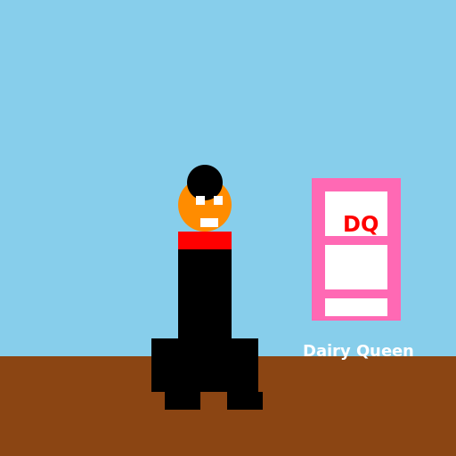 A Man Going to Dairy Queen Restaurant - DrawGPT
