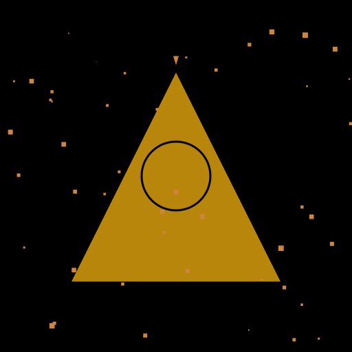 A Futuristic Brass Triangle Symbol - DrawGPT