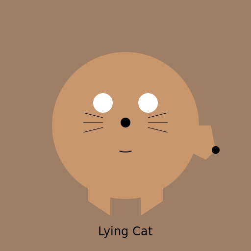 Lying Cat on Floor - DrawGPT