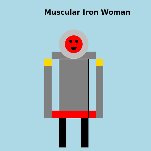 Muscular Iron Woman - DrawGPT