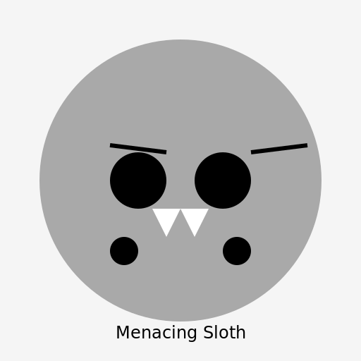 Menacing Sloth - DrawGPT