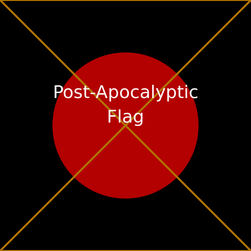 Post-Apocalyptic Flag with a Red Sun - DrawGPT