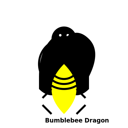 Dragon with Bumblebee Colors - DrawGPT