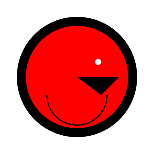 Baby Black Among Us holding a knife with a red glowing eye - DrawGPT