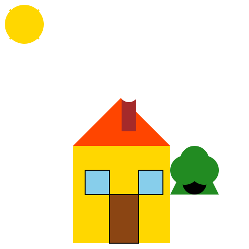 A Colorful Little House - DrawGPT