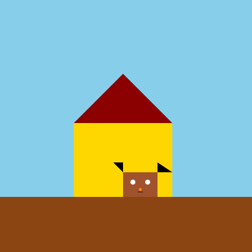 Dog on a House - DrawGPT